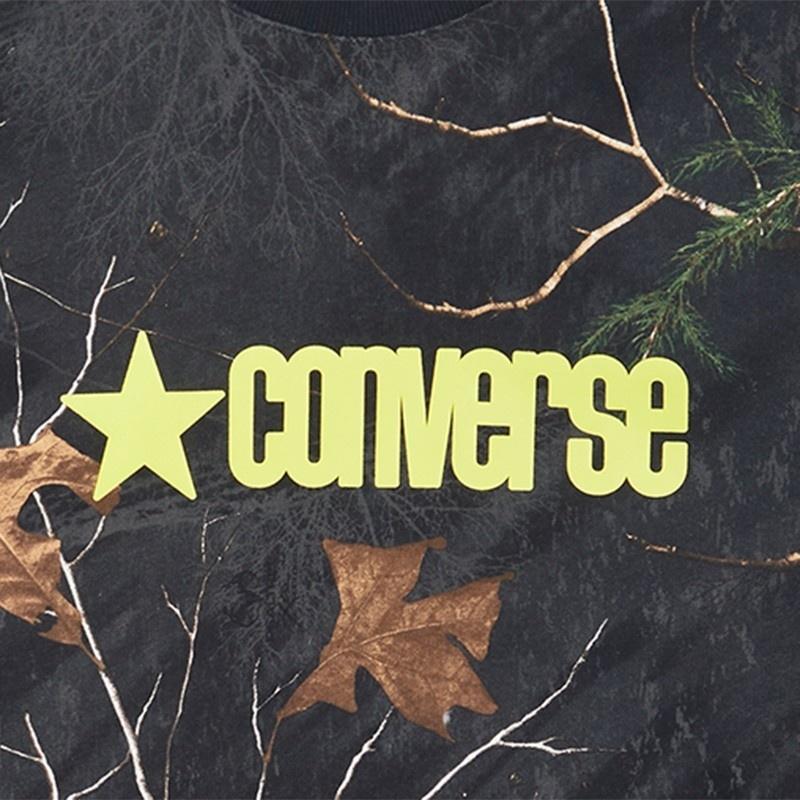 Converse Realtree Printed Crew Neck Sweatshirt Asia Sizing 'Black' Men's 10019970-A04