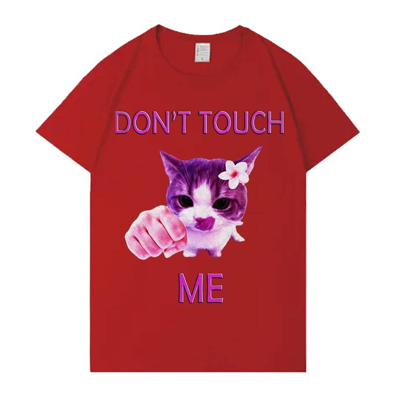 Funny Cat Harajuku Tshirts Unisex Short Sleeve Casual Punk Comfort Unisexs Aesthetic Oversized Clothing Loose Tee Shirt Teenagers