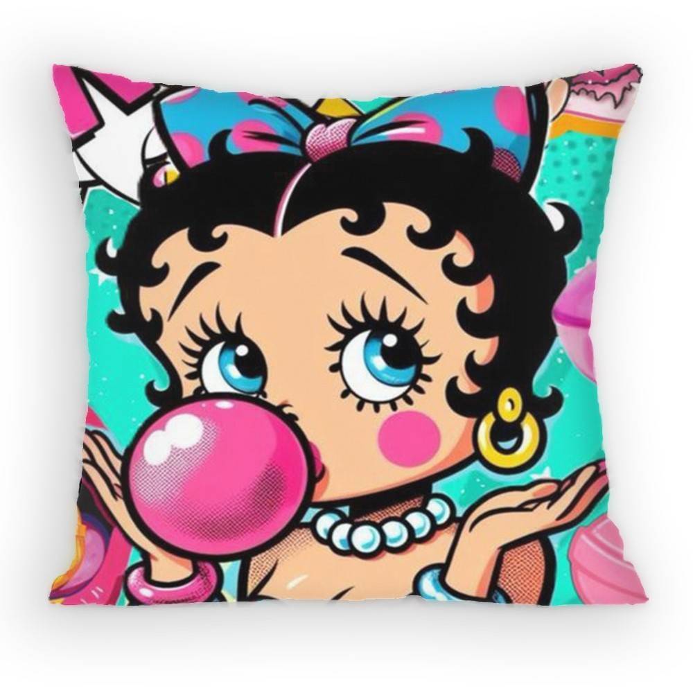 Classic CharacterAnime BBettys Boops Pillow Case Antidustmite Pillowcase Invisible zipper silky short plush Sofa cushion cover