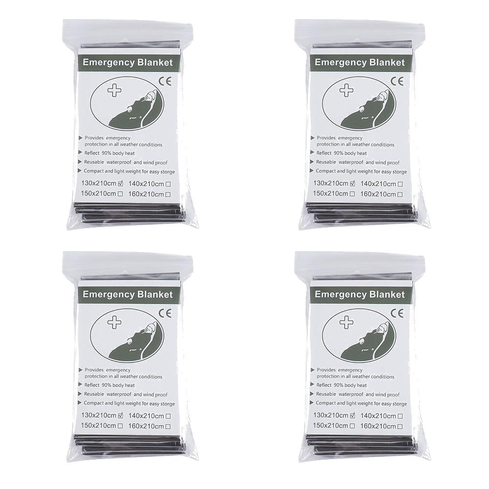 1-10PCS Emergency Blanket Outdoor Survive First Aid Military Rescue Kit Windproof Waterproof Foil Thermal Blanket for Camping