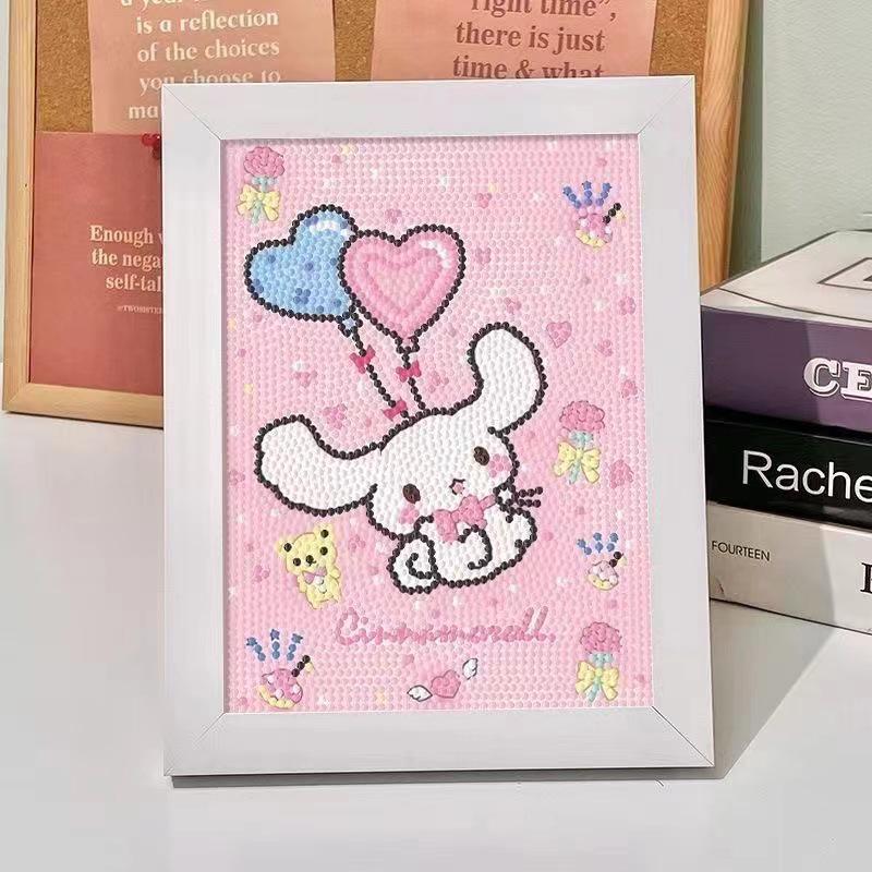 Kuromi Cartoon Diamond Painting Kit: Peace & Joy DIY Gift for Students and Kids.