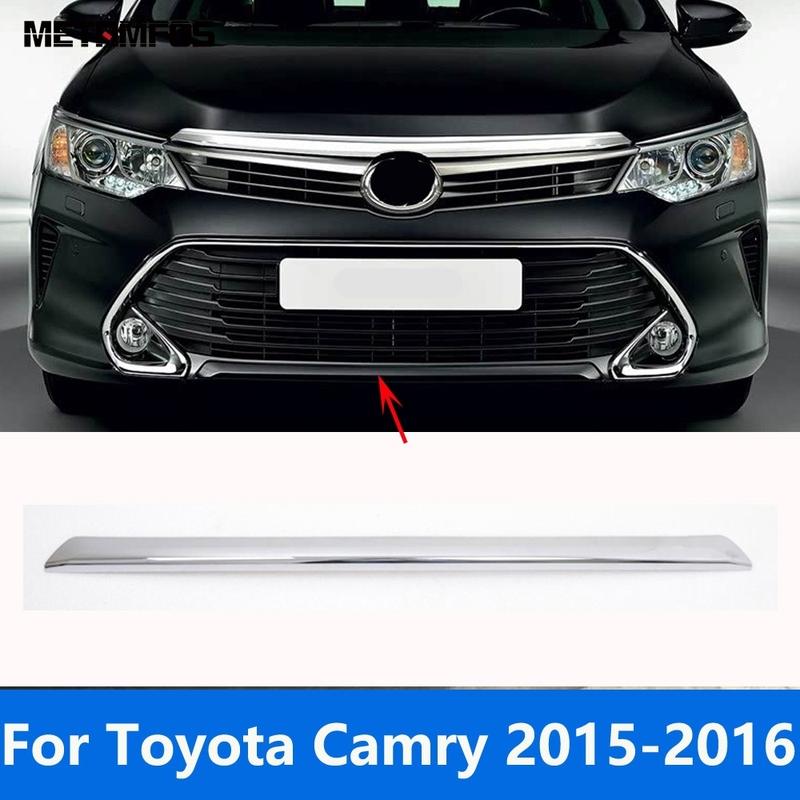 

Для Toyota Camry 2015 2016 Хромированная накладка на передний бампер Комплект кузова Спойлер Диффузор Сплиттер Защита Аксессуары Стайлинг автомобиля