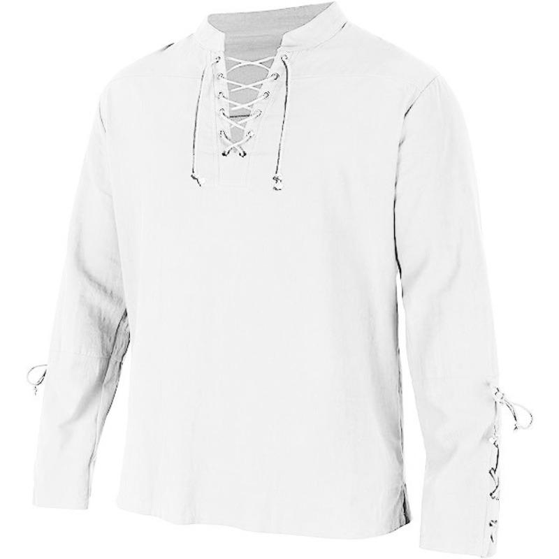 Men's Steampunk Vintage Button Down Polo Shirt.