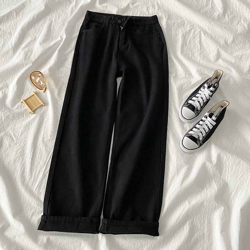 

Women s High-Waisted Wide-Leg Jeans, Autumn 2021: Petite, Slimming, Loose, Floor-Length 2XL