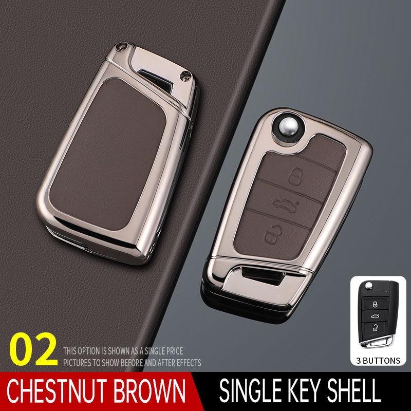 Volkswagen Lavida Key Cover (2023-2025) - Fresh design, full-coverage leather, perfect for men.