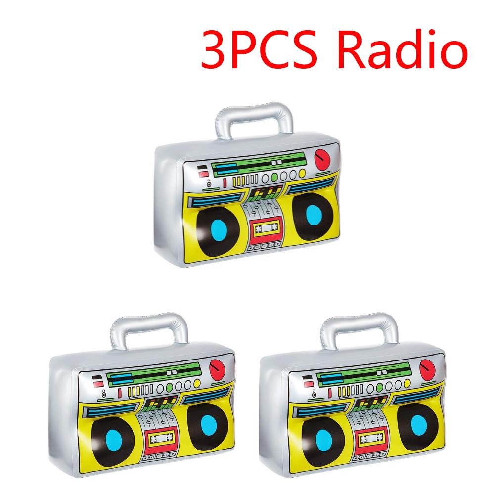 PVC Inflatable Radio Boombox Mobile Phone 80s 90s Retro Hip Hop Themed Party Decoration Props