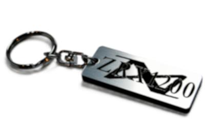 ZRX1200 DAEG Double Ring Acrylic Original Keychain for Exterior Custom Accessories A-110-2 Silver/Black Muffler, Handlebars, Parts, Mirrors, Parts,