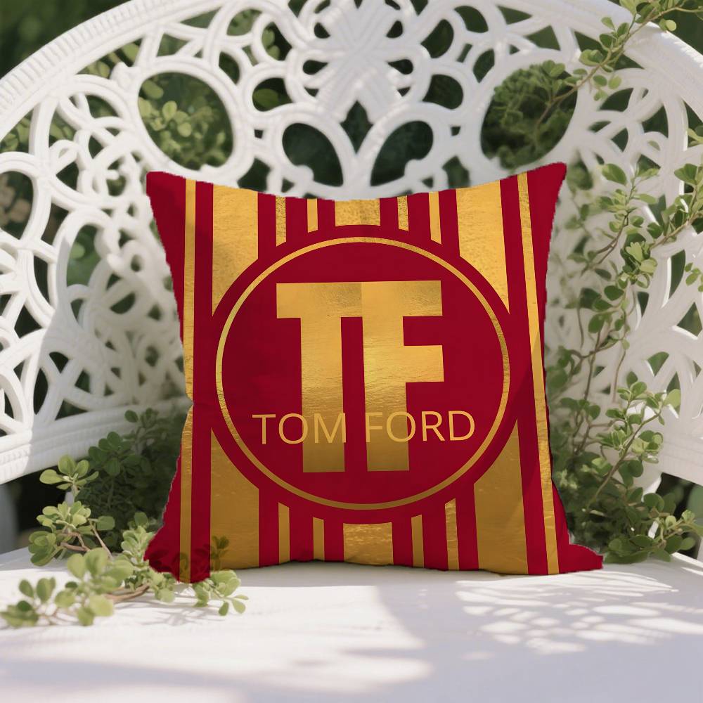 Beliebte T-Tom F-Ford Luxusgüter Kissenbezug Hausstaubmilbenabweisender Kissenbezug Verdeckter Reißverschluss Seidiger Kurzplüsch Sofa Kissenbezug