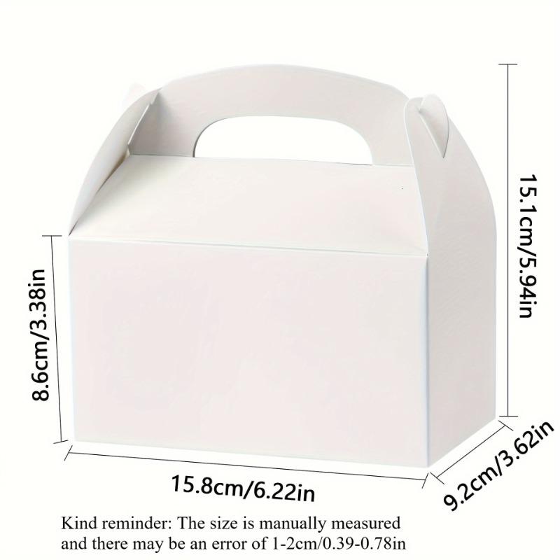 10pcs Versatile Party Favor Boxes Handheld Cake Packing Box Weddings Birthdays Graduations Durable Paper Gift Boxes with Handles
