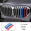 3 Color Car Front Grille Cover Bumper Stripe Stickers X1 X3 X4 X5 X6 F25 F26 F48 G01 G02 G20 G28 Car Styling Accessories