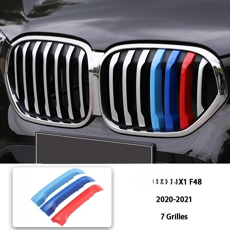 3 Color Car Front Grille Cover Bumper Stripe Stickers X1 X3 X4 X5 X6 F25 F26 F48 G01 G02 G20 G28 Car Styling Accessories
