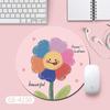 Small Hand-Painted Floral Mouse Pad for Women’s Office or Home Desk
