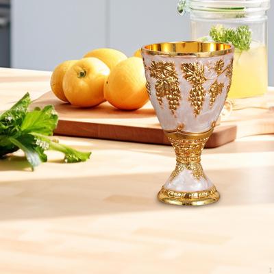 Mittelalterlicher Kelch für Hochzeiten und Jubiläen, gravierter Legierungs-Weinbecher
