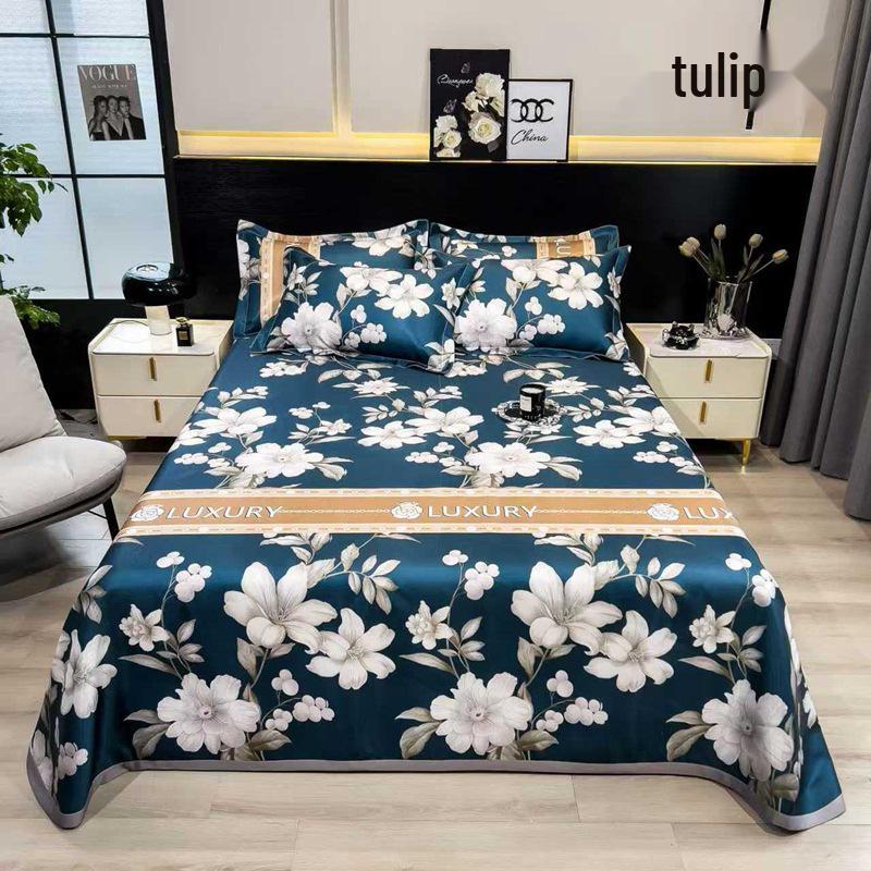 Ice Silk Summer Cool Mat Set: Foldable & Washable Three-Piece for Dormitory Single Beds