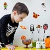 2026 50pcs Laser Flash Halloween Stickers Holographic Vinyl Trunk Mug Cup Sticker Waterproof Removable Sticker Halloween Decor