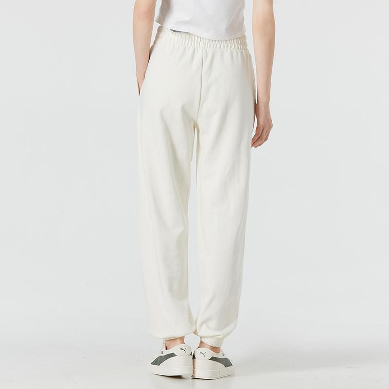 Puma Classics Sweatpants With Solid Logo Women Bottoms White 673628-99