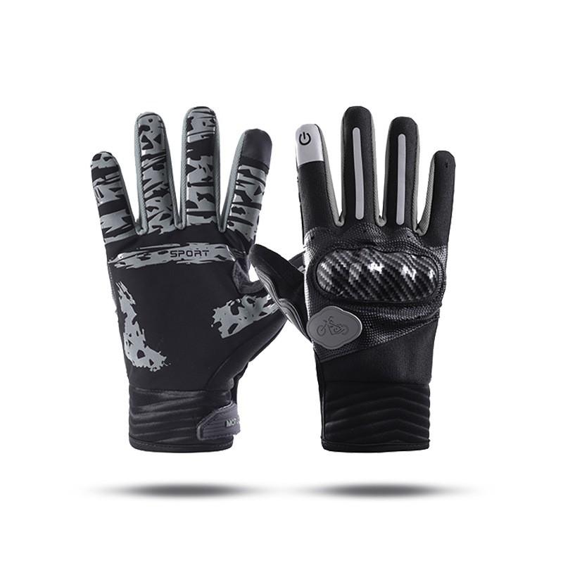 Motorcycle Riding Gloves Winter Warm Windproof Anti-Slip Touchscreen Full Finger Off-Road Racing Outdoor Sports