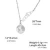 LIKGREAT World Map Israel Star of David Pendant Necklaces for Women Men Earth Globe Round Stainless Steel Necklace Jewelry Gifts