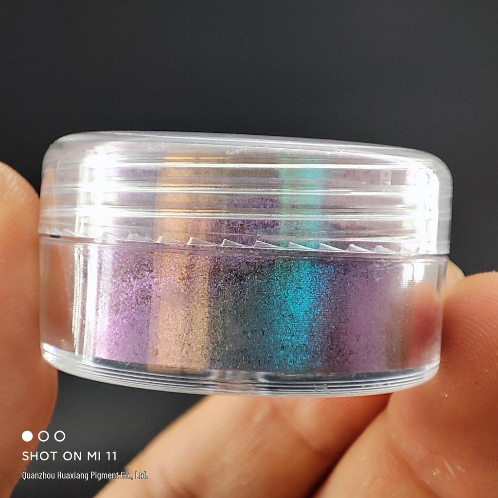 Chamäleon Farbwechselndes Nagel- & Augen-Glitzerpuder-Set