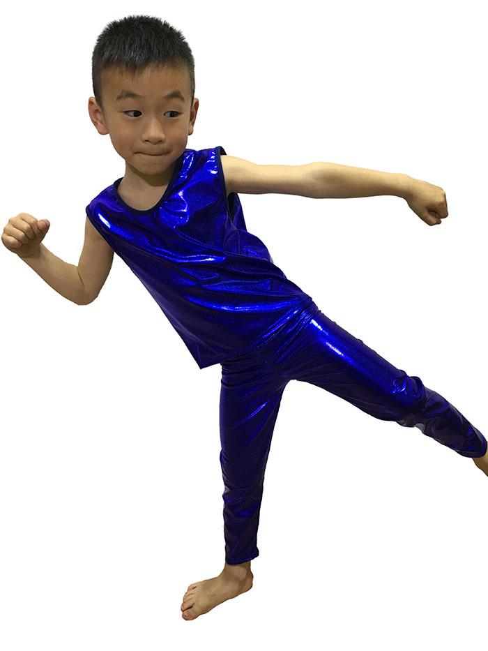 Unisex Shiny Patent Leather Dance Pants for Jazz, Cheer, & Hip Hop