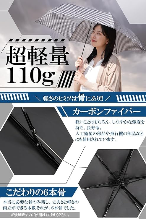 Comfox Regenschirm zum Falten, Marineblau