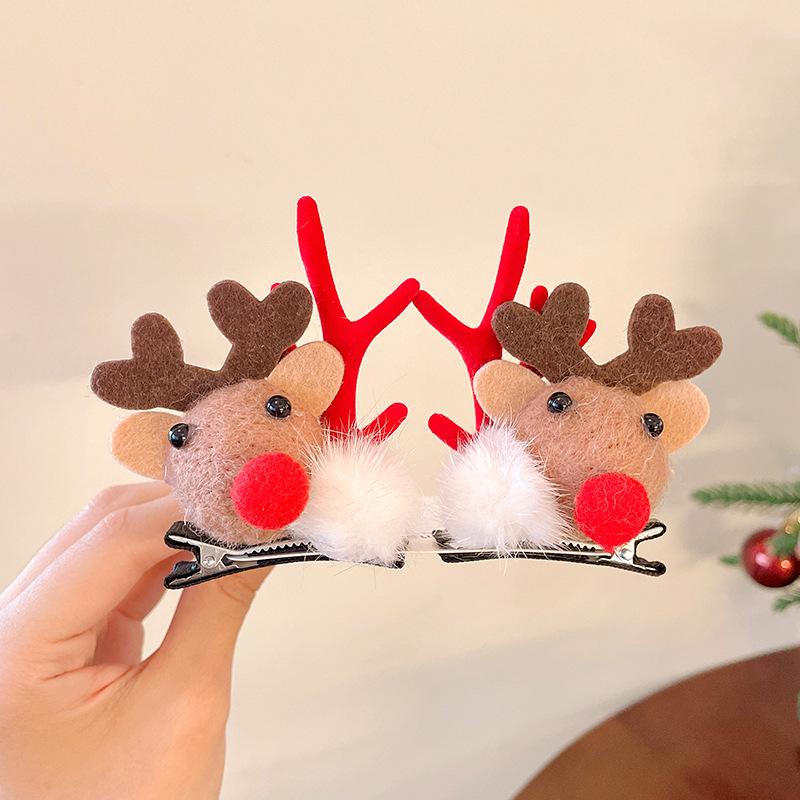 Christmas Antler Hair Clips for Girls - Holiday Party Hair Accessories for Children