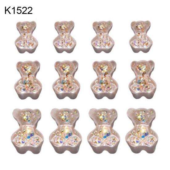 Niedźwiedź 3D ozdoby do paznokci polski żel UV Diy Manicure Ozdoba