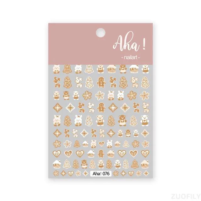 Autocolante pentru unghii atmosferă de Crăciun de iarnă Om de zăpadă Fulg de zăpadă Wapiti Autocolante drăguțe pentru unghii de înaltă calitate Nail Art Deco