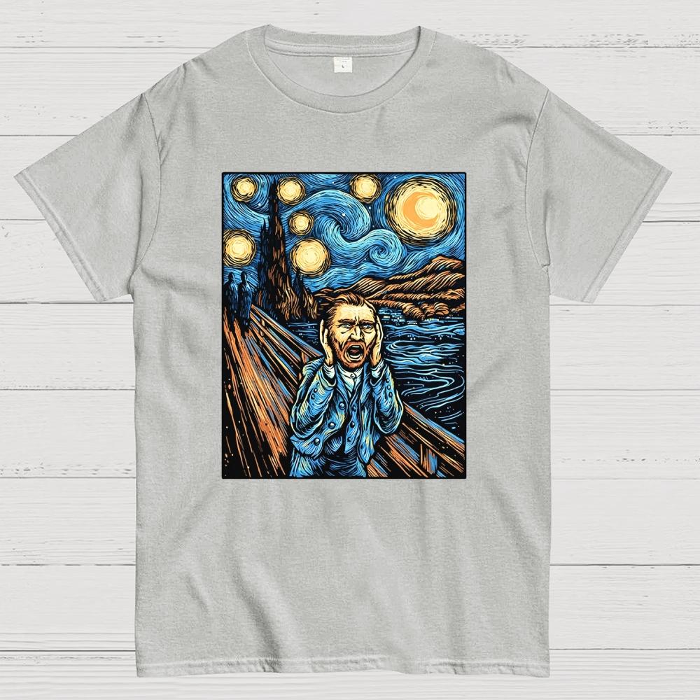 Starry Starry Scream Cotton Casual Cool Loose T-Shirt