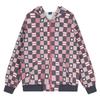 Felpa Unisex con Cappuccio e Zip Stampa Stelle a Quadri Oversize Streetwear Giacca Casual Autunno 2026