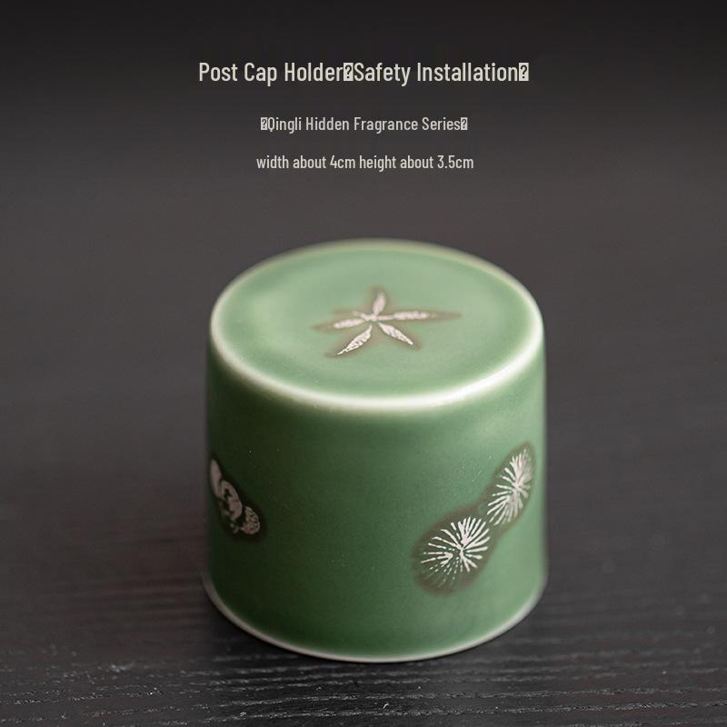 

Керамическая подставка для чайника «Три друга зимы»: Дизайн Слива, Сосна, Бамбук - Аксессуар для чайной церемонии Кунг-фу