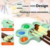 Easy Clean Children's Painting Palette Painting Dish Reusable Silicone Color Mixing Tray Art Tool For Home School Use