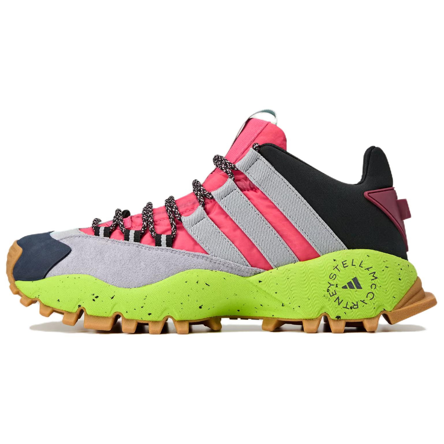 Adidas By Stella Mccartney Seeulater Unisex Super Pink Clear Onix Semi Solar Slime Hiking Boots IE8752 36 зелёный