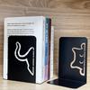 Cute Cat Hollow Out Metal Bookends Cartoon Hollow Book Shelf, Holiday Decoration Storage Stand, Christmas Valentine's Day Gift
