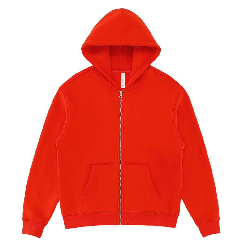 LVLV Custom | American 350g Fleece Brushed Wide-fit Zipper Hoodie with Embroidered Logo and Print Design