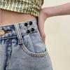 1 Sets Adjustable Jeans Buckle Seamless Pants Waist Clothes Button Nail Free Repeated Removal Artifact Invisible Waist