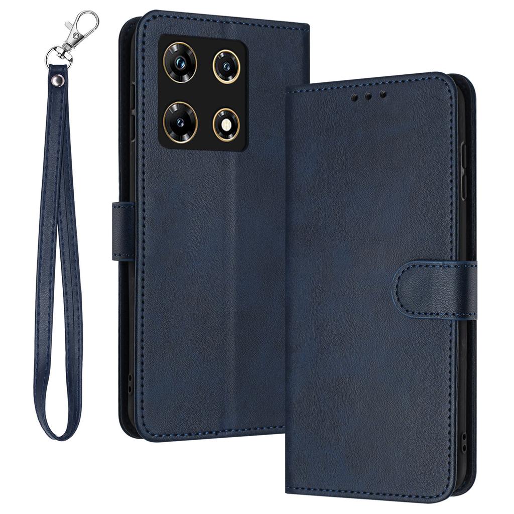 Pour Infinix Note 30 Pro 4G Étui Folio à Rabat Portefeuille en Cuir Coque de Téléphone Protection Complète Housse de Protection avec Cordon