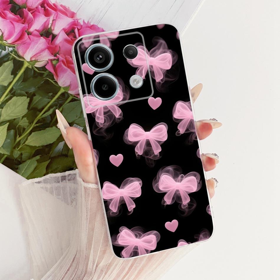 For Xiaomi Poco X6 Pro PocoX6 Cute Flower Butterfly Cat Painted Case For POCO X 6 X6Pro Soft Silicone TPU Phone Cases
