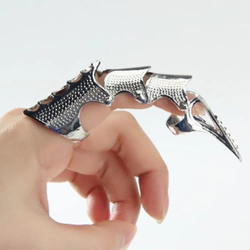 Nový Imixlot Punk Ring Rock Scroll Joint Armor Knuckle Metal Full Finger Claw Rings Sada Halloweenských prstenů