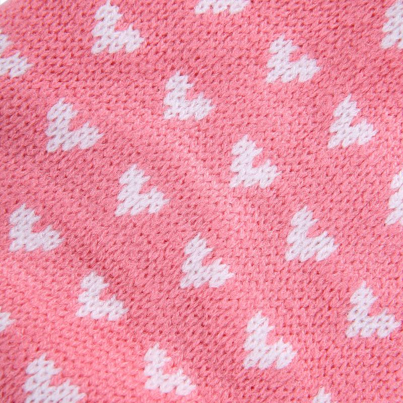 Pet Peach Heart Slim Fit Dog Sweater, Round Neck
