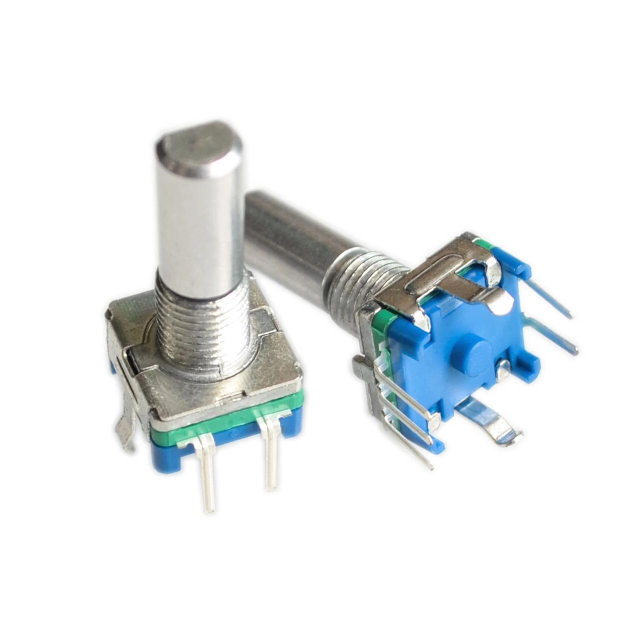 

10pcs EC11 Rotary Encoder Code Switch Digital Potentiometer with Switch 5-Pin Long Handle 20mm 10pcs