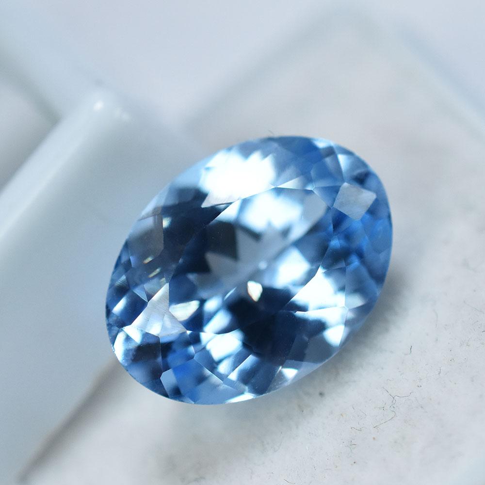 Natural Blue Aquamarine 9ct Oval Cut Loose Gemstone