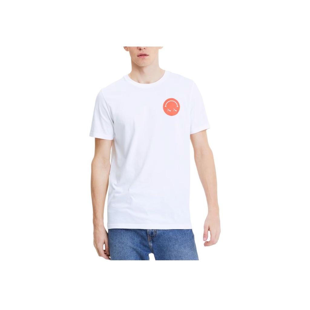 Puma Sports Fitness Round Neck Short Sleeve T-Shirt Men Tops White 598627-02