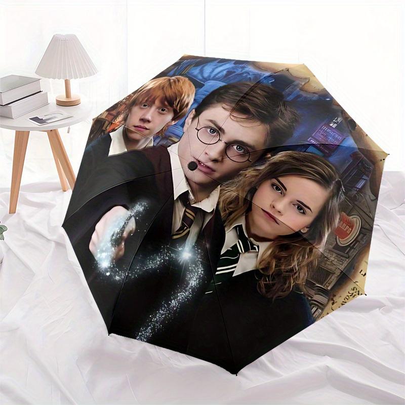 1pc Wizardry Themed Umbrella, 8 Rib Frame,Automatic Opening 3 Fold Umbrella, Lightweight and Durable Couple Umbrella-201