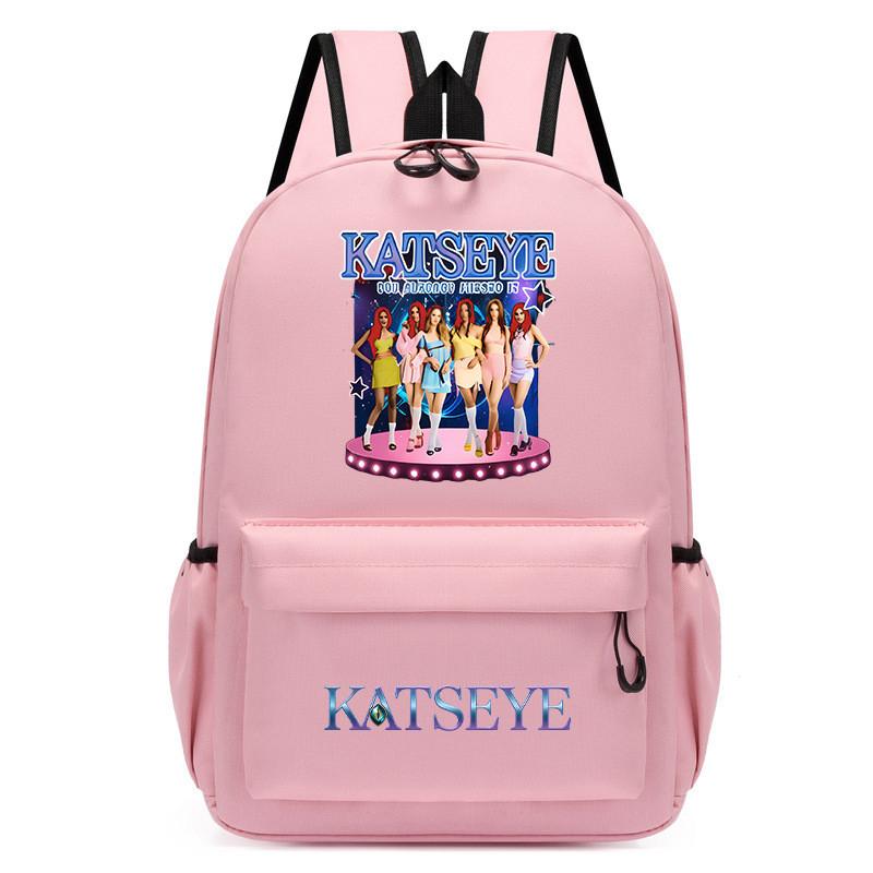 

60123-7 Boys Girls KATSEYE Printed Backpack Student School Lightweigt Waterproof Small Bag