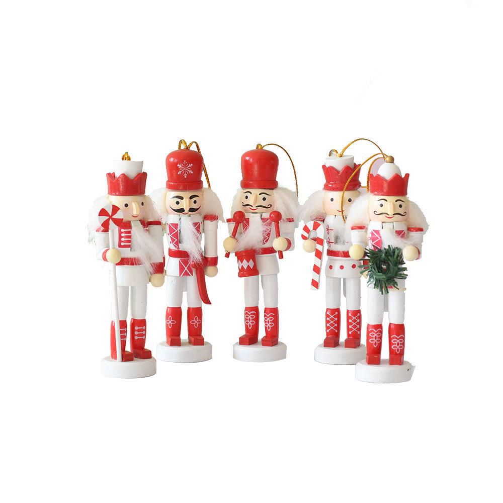 13CM British-Style Drumming Nutcracker Soldier Christmas Ornament Holiday Gift