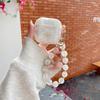 Korean Glitter Flower for AirPods 1 /1 Protective Case Pro1 Apple Bluetooth 1/1 Generation Earphone Case Hanging Chain