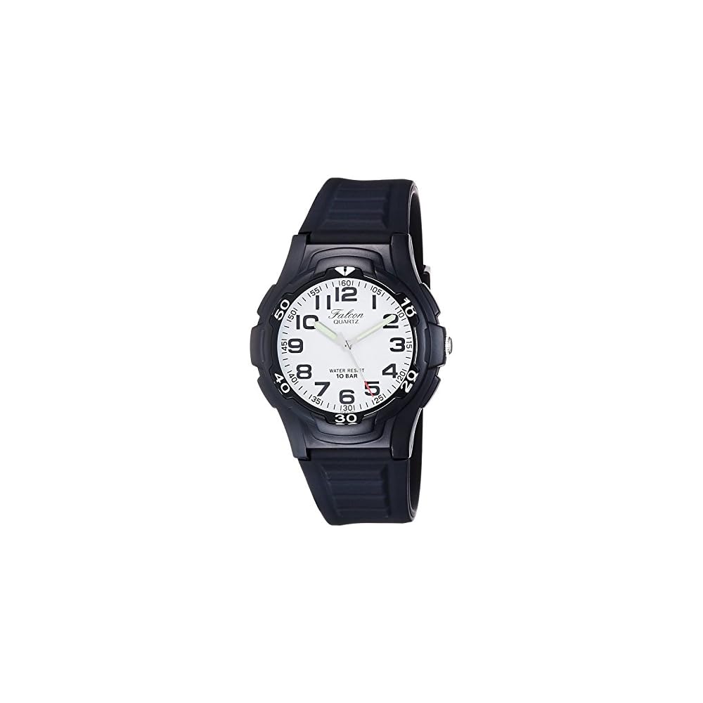 Citizen Q&Q Analog Watch 10 ATM Water Resistant Rubber Strap White Men s
