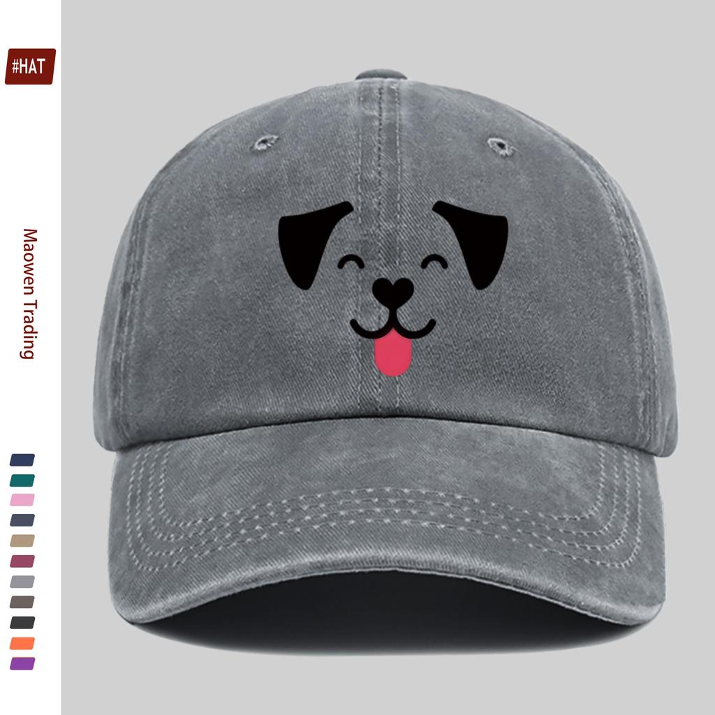 Pc Simple Dog Face Pattern Printed Baseball Cap Fashionable and Trendy Casual Outing Sun Hat Trucker Decorative Hat Adjustab