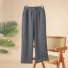 LangSha Mid-Aged Women's Elastic High Waist Straight Casual Pants